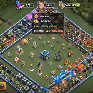 5000 gems || Th13 full Max rare account | 6 bulider | Classic skeleton scenery  |  Rename 500 | 9x epic equipment 6x max - Image 1