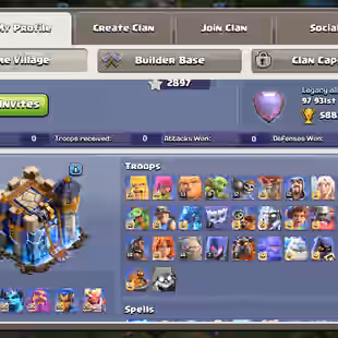 Th18 Almost Max [16k-Gems] | Hero-110-110-95-85-55-25 | 17-Epic Almost Max] | XP-236 | BH 10 Max | Discount shop | NC-Ye - Image 1