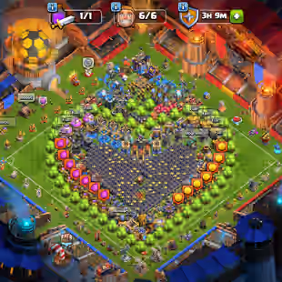 Th18 [Decorated Base] [] 99-Percent Max [] 11x Epic Max [5 Lvl Left] [] 6-Hero Max [] XP-246 [] 45x Skin [] Champion Set - Image 1