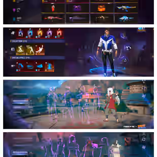 Latam North| Lv66 | FFWS Legendary Bundle  | Naruto Bundles | 187 Bundles  | 6 Evo Guns (HIGH)  | 429 Weapon Skins  - Image 1