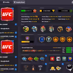 28.8B COINS ACCOUNT | LEVEL 408 | 20 Legendary Cues | 2 Special Cues MAX | 60+ Event Rings | Fresh Account - Image 1