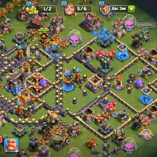 🔥TH 18 ALMOST MAX🔥XP 214-ALMOST 11 EPIC EQUIPMENT MAX-HERO MAX 105-105-74-80-55-25-NC YES-HIGH DEFENSE-BEST DEAL - Image 1