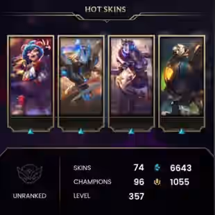LEAGUE OF LEGENDS | 357 level | 74 skins | Full access | Warranty | 2 Gifts  - Image 1