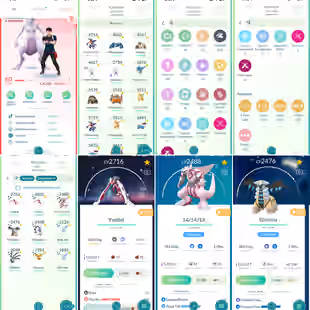 🔥MASTER BALL 💎 232 LEGENDARY [] 231 SHINY [] 9 SHINY LEG [] LEVEL 60 [] 13 MEWTWO [] 32 EVENT [] RENAME AVAILABLE - Image 1