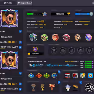 701 LEVEL ACCOUNT | VIP Black Diamond | 74 CCP | Miniclip Unlimited PW Change | 7 Digit Golden UID | Fresh Account - Image 1