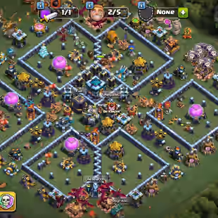 🔥TH 13 MAX ACCOUNT🔥BK 75 AQ 75 MP 50 GW 50 RC 25 || FREE NAME CHANGE || GOOD EPIC EQUIPMENT || LEGENDARY PIXEL SKIN - Image 1