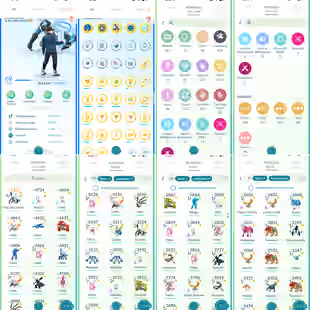 RARE🔥1515 SHINY💎 175x SHINY LEGENDARY || PvP ML mons [] CROWNED ZACIAN [] SHINY COSTUME PIKACHU [] Shiny BG Kyurem - Image 1
