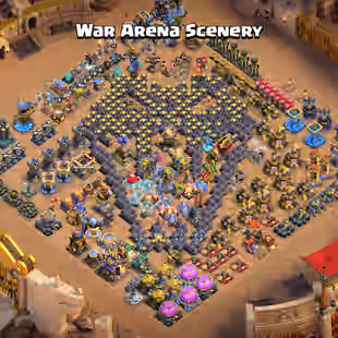 Th18 [War Arena-6k-Gems] | Hero-105-105-80-55-Duke-18 | Equipment-16-Epic Almost Max | Defence Wall Strong | XP-259 | NC - Image 1