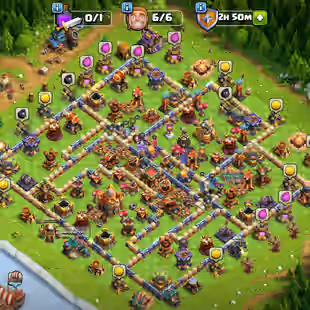 ❗[ TH-16 NEAR MAX - LEAGUE WARDEN ]❗S.B [MAX] - FB [26] - EB [23] - AF [20] - 12X EPIC | HEROS: 90-88-69-70-45 || BH MAX - Image 1