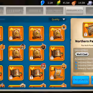 Max 19  Commanders - 26  Passports  - 310 gold head - 104k Gems - 2 skin house - Image 5