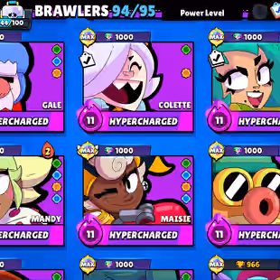 |BLUE / RED KING FRANK| MATCHERINO PIN| 2 PRESTIGE|METEORIC FAME| 92600 CUPS | 94 BRAWLERS |364 SKINS - Image 15