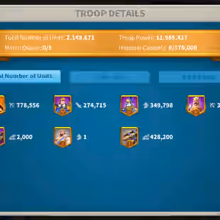 Max 5 Commanders - 31 Passport - 4.6M credit - 71+ Gold Head  - 2 farm- 1 skin house - Image 5