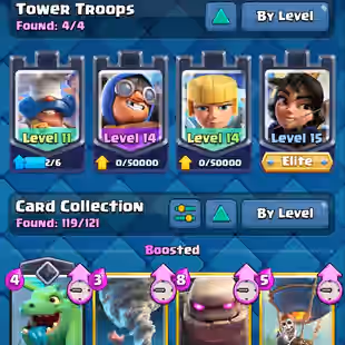 🔥KT15 XP55🔥 | 35 MAX 6 ELITE | 7 EVOLOTIONS | 66 EMOTES | 6 TOWER SKIN | 1093 GEMS | CN FREE | INSTANT DELIVERY - Image 6