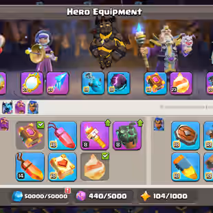 TH17 FULL MAX🔥NOTHING LEFT 35X SKINS🔥GG/-MAX SB/-MAX FA/-MAX MM/-MAX FB/-23 EB/-MAX RS/-23 AF/-20!! WAR BASE SCENERY - Image 6