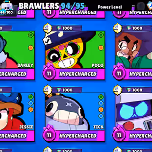 |BLUE / RED KING FRANK| MATCHERINO PIN| 2 PRESTIGE|METEORIC FAME| 92600 CUPS | 94 BRAWLERS |364 SKINS - Image 12