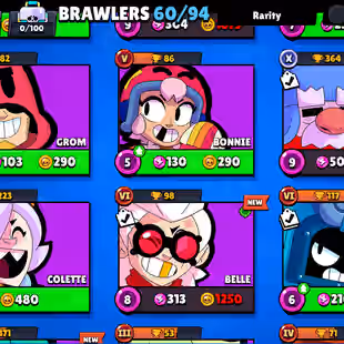 🔥[ 60X BRAWLERS - 7X MAX BRAWLERS ] 🔥 TROPHY: 18000 || 40X CUTE AND SOME RAREST SKINS || FAST DELIVERY - Image 8
