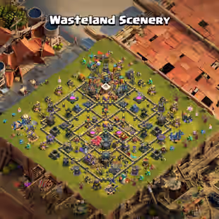 PvP RANKED RANKED 💎 WASTELAND SCENERY 💎 TH 17 [] 31 EQUIPMENT [] 100-100-80-75-50 HEROES - BH 10 - 244 XP - INSTANT - Image 3