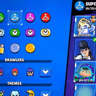 RARE 🔥 45K TROPHY 🔥 [27 MAX (21 HYPER)]!! 156-SKINS!! 87!89 BRAWLERS!! 163-GEMS!! DELIVERY INSTANTLY - Image 9