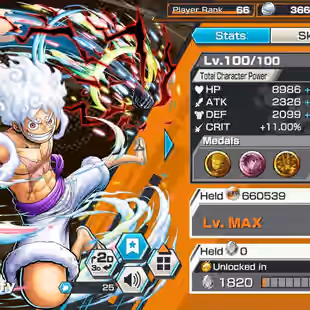 BR610-IOS-Android-Hyber 50-5 Ex(Gear 5 v2-Kizaru-Garp-Roger v2-Kaido-Akainu-Shank v4-Shank v3-Shank-Yamato)-Vip Medal - Image 15