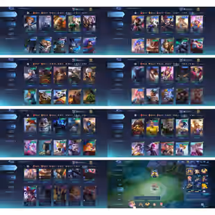 MOONTON | ✨LV 128 - WR 54 PERCENT✨ EPIC RECALL FIRE CROWN | CC PHARSA - CHAMPION LANCELOT | HERO 116 | SKIN 254 | BP 11K - Image 5