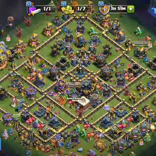 🔥TH 17 READY FOR 18 FULL MAX INSTANT🔥65800 GEMS-XP 262-FULL MAGIC ITEM-5 EQUIPMENT MAX-NC YES-FULL WALS DEFENSE MAX - Image 2