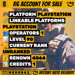PLAYSTATION LINKABLELEVEL 90 | Lifeblood Flower | Ranked Ready | 4 | 064 Renown | 5x Black Ices | Full Ac... ! MKG0842