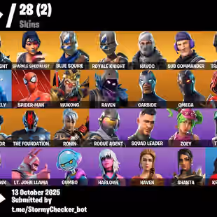 ALL PLATFORMS | 28 SKINS | BLACK KNIGHT | HAVOC | SUB COMMANDER | TRAILBLAZER | OMEGA | MAKO | FLOSS - Image 1