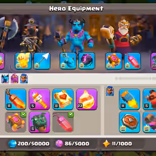 🔥GEM'S-10700🔥LUXURIOUS TH17 |! HEROES 80-82-52-63-37 |! EPIC[SB-26!GG-23!EB-23!RS-23] |! 1438 WARSTAR |! BH-10 - Image 5