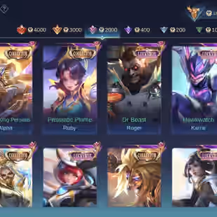 EMBLEM MAX HERO MAX SKIN 489 3 LEGEND CC 7 KOF CHOU KARINA DUCATTI IRITHEL BENEDETTA ASPIRANT ANGELA CHANGE RUBY HXH DYT - Image 3