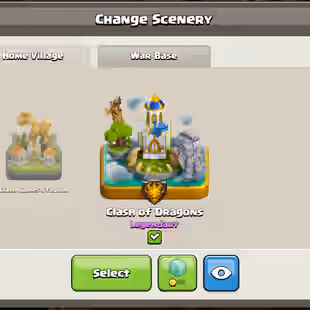 🔥[ LEGENDARY SCENERY : CLASH OF DRAGON ]🔥RAREST ONE || TH-17 NEAR MAX || HEROS: 95-100-80-71-45 | 3X PAID SCENERY - Image 12