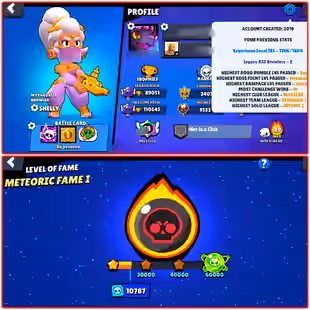 Prestige 18 | 110k Trophies ATH | 94 Brawlers | Meteoric Fame 1 | 356 Skins | R35 Pin | Instant Delivery - Image 4