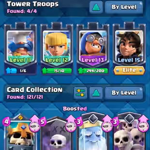 🔥KT15 XP57🔥 | 72 MAX 13 ELITE | 11 EVOLOTIONS | 128 EMOTES | 12150 TROPHY | 8 TOWER SKIN | 45 GEMS | INSTANT DELIVERY - Image 7