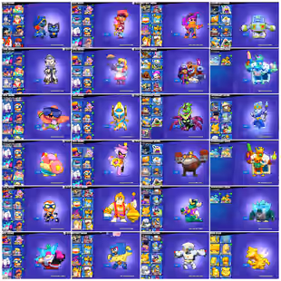 🔥VANARA FRFRAN🔥JOCK STU | 80K TROPHY | 12K BLING | 90 BRAWLER | 77 MAXED | 31 HYPERCHARG | 224 SKIN | INSTANT DELIVERY - Image 5
