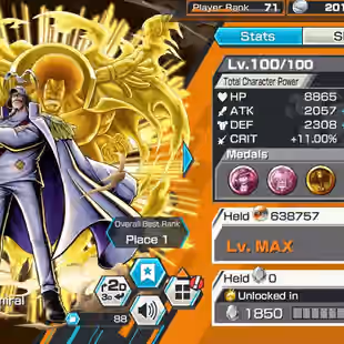 BR597-IOS-Android-Hyber 55-8 Ex(Gear 5-Zoro-Lucci-Roger Skins-Yamato Ace-Akainu-Shank)-Vip Medal-Support 162-647 Frag - Image 10