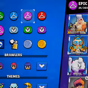 RARE 🔥 44.5K TROPHY 🔥 [16 MAX (9 HYPER)]!! 119-SKINS!! 79!89 BRAWLERS!! 163-GEMS!! DELIVERY INSTAANTLY - Image 8