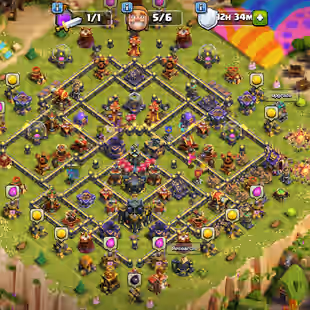 🔥[ TH-17 NEAR MAX - MAX HEROS - MAX WALLS ]🔥 FIREBALL [MAX] - SB [23] | MM-RS-EB [20] | NEAR MAX DEF - TROOPS || - Image 1