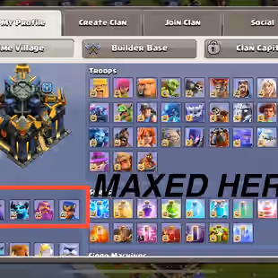 STACKED LEGEND RANKED TH 17 MAX 💎 28 EQUIPMENT MAX 💎 20k GEMS  | 36k LEGEND CUPS | 2k MEDALS | HERO MAX | SKINS - Image 3