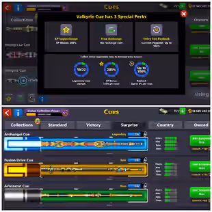 18.6B COINS ACCOUNT | Level 389 | 19 Legendary Cues | Archangel Cue Last Part Left | Fresh Account - Image 3