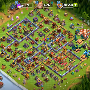 🌟TH 16 NEAR MAXED 🌟 | DEF FULLY MAXED OUT | 12 HIGH LVL EPICS EQUIPMENT | HERO [ 77-81-61-51-30] | NC YES | 2.5K GEMS - Image 1