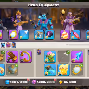 QUEEN MAXED Lvl 105 💎 NEW TROOP n SPELL MAXED 💎 TOWNHALL 18 -8000 GEMS - 24 EQUIPMENT MAX- BH 10 MAX - AVAILABLE - Image 8