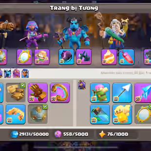 🌟BEAUTIFUL TH 17 FULL MAX🌟| READY FOR TH 18 | 10 EPIC EQUIPMENT MAX | 3X RARE SCNERY | FULL MAGIC ITEMS | XP 249 - Image 7