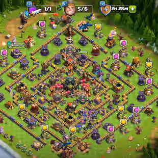 ❗[ PREMIUM TH-17 ]❗R.SPEAR [24] | GG-MM-EB [20] || HEROS: 81-82-61-61-39 || STRONG DEF - TROOPS || LVL 15 WALLS - Image 1