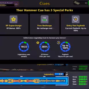 8.4M+ FIX BACKUP ACCOUNT | Level 513 | 1.5B Coins | CCP 66 | 19 Legendary Cues | Galaxy Cue (Level 3) | Fresh Account - Image 4