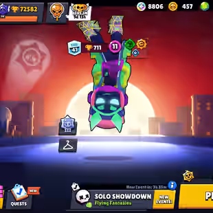 💎TROPHIES 72582 💎 RARE FANGAURD [] BRAWLERS  87 [] MAX BR  40 [] HYPER  24 [] SKINS  179 - Image 1