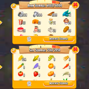 🔥6000 BARN STORAGE LEVEL 80🔥6000 BARN FILLED | SILO 756:2050 | 853 DIAMOND | 6.5 MILLON COINS | CHECK PHOTOS | INSTANT - Image 1