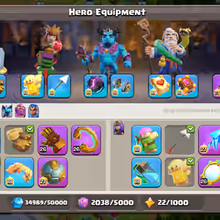 🌟BEST OFFER🌟TH-18 [764 GB-RANK] | [10 EPIC ALMOST MAX] HERO 100-100-90-75-50 | NEARLY MAX TROOPS | XP-254 | NC-YES - Image 10