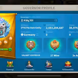 Global - 87M (+474K Return ) - Vip 16 - 2,5B KP -  Max 11 Commander +  (892 Gold Heads) - 1Skin house Divine Abode - 43 - Image 1