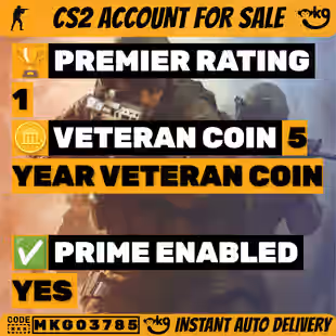 CS2 4 MEDALS 5 Year Veteran | Global Offensive Badge | Loyalty Badge | Premier Season One ... ! MKG03784 - Image 1