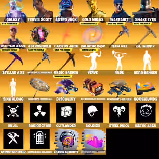 PC/PSN/Xbox/Nintendo 94 skins | OG STW | Galaxy | Travis Scott | Astro Jack | Gold Midas | Snake Eyes | Joey | Torin | P - Image 7