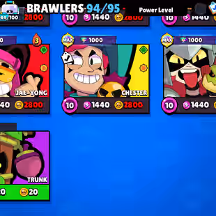 |BLUE / RED KING FRANK| MATCHERINO PIN| 2 PRESTIGE|METEORIC FAME| 92600 CUPS | 94 BRAWLERS |364 SKINS - Image 26
